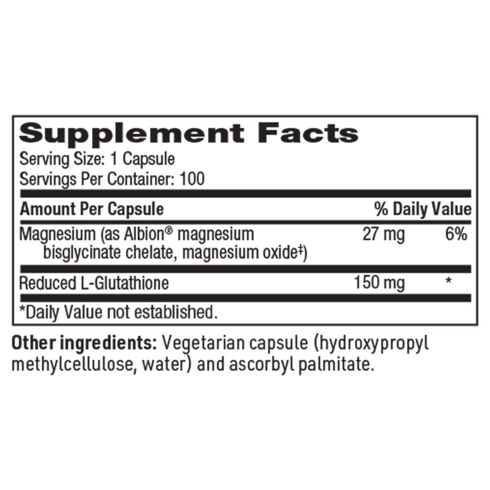 Reduced L-Glutathione 150 mg – Detox Support