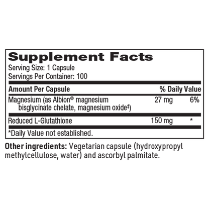 Reduced L-Glutathione 150 mg – Detox Support