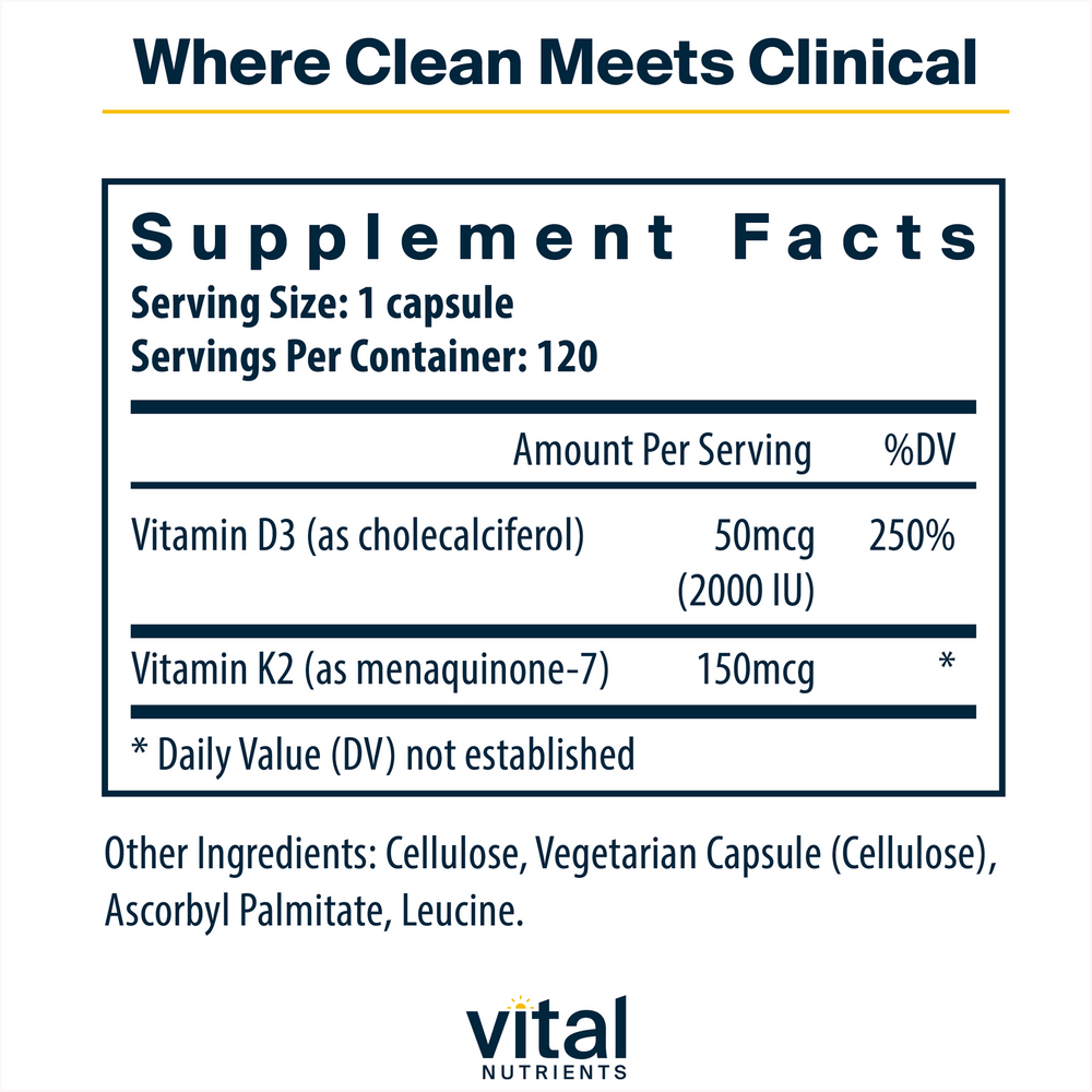 Vitamin D3 + K2