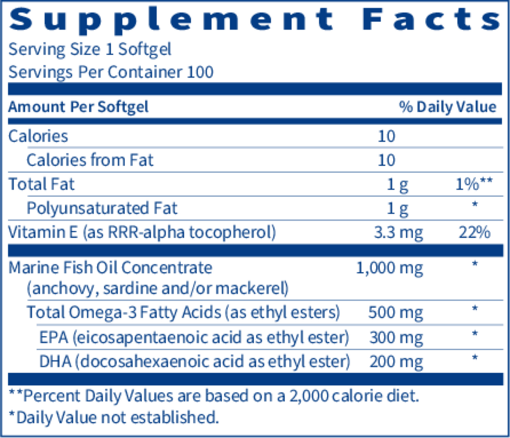 Marine Fish Oil – Ultra Pure Omega-3 Formula