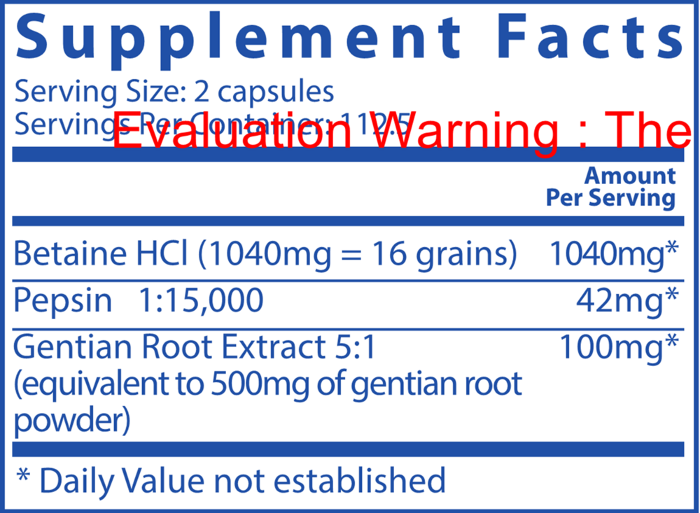 Betaine HCl Pepsin