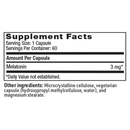 Melatonin 3 mg – Sleep Support Formula