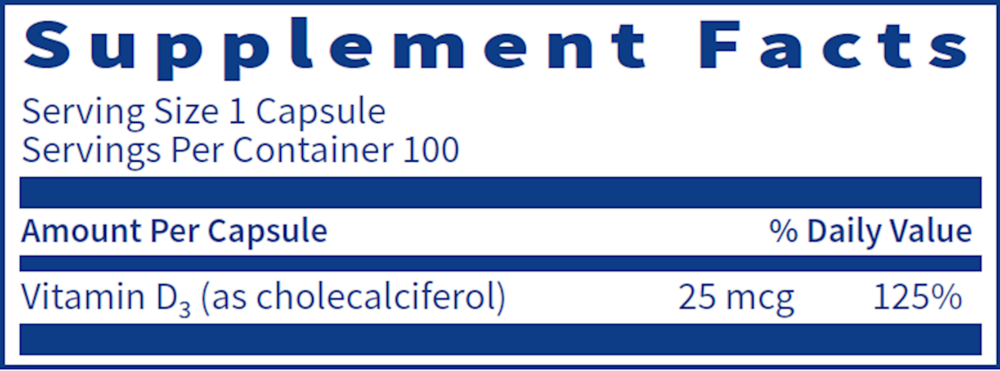 Vitamin D3 (1,000 IU) – Natural Form of Vitamin D