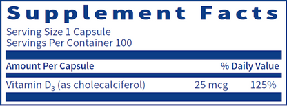 Vitamin D3 (1,000 IU) – Natural Form of Vitamin D