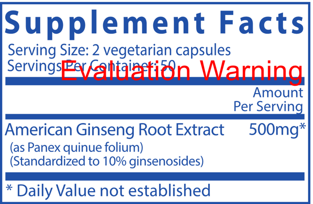 American Ginseng Extract 250 mg - Supports Adrenal Gland Function, Mental and Physical Endurance, and Normal Blood Sugar Levels*
