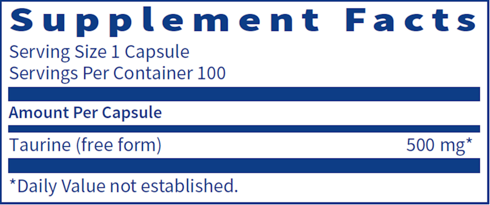 Taurine 500 mg – Heart & Cellular Support