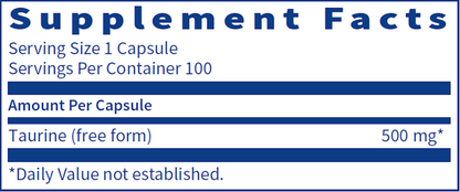 Taurine 500 mg – Heart & Cellular Support