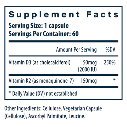 Vitamin D3 + K2