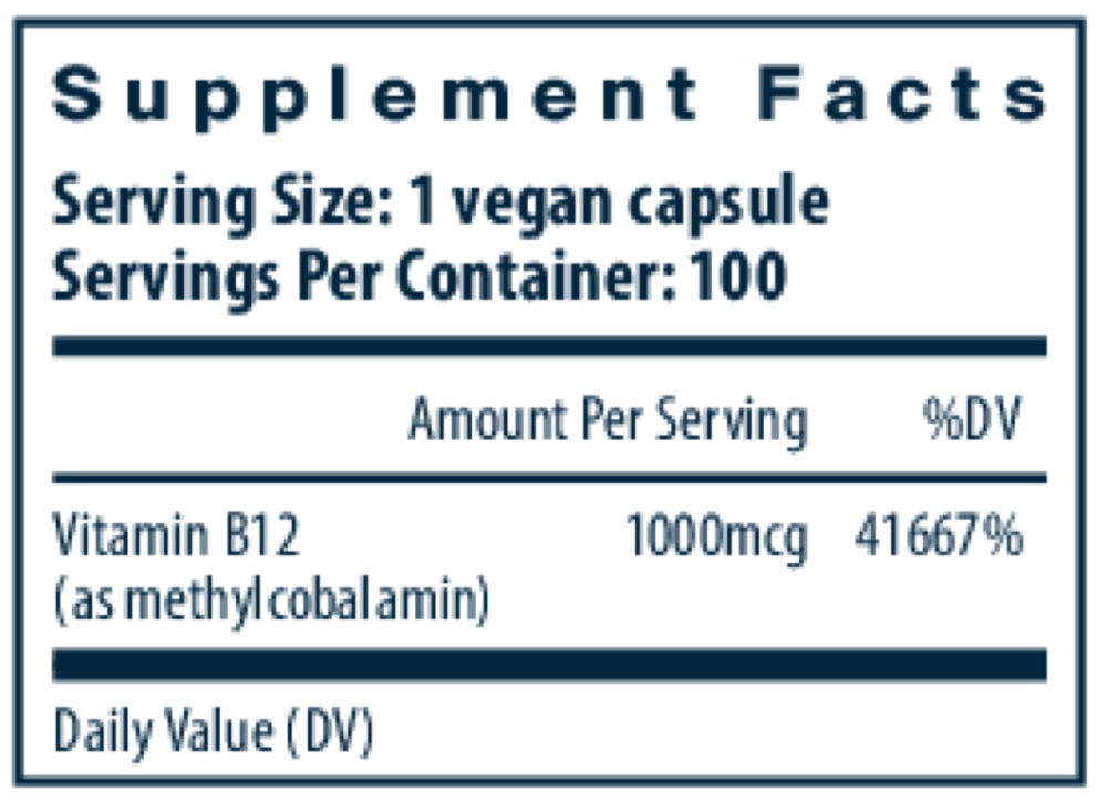 Vitamin B12 (as methylcobalamin) 1000mcg