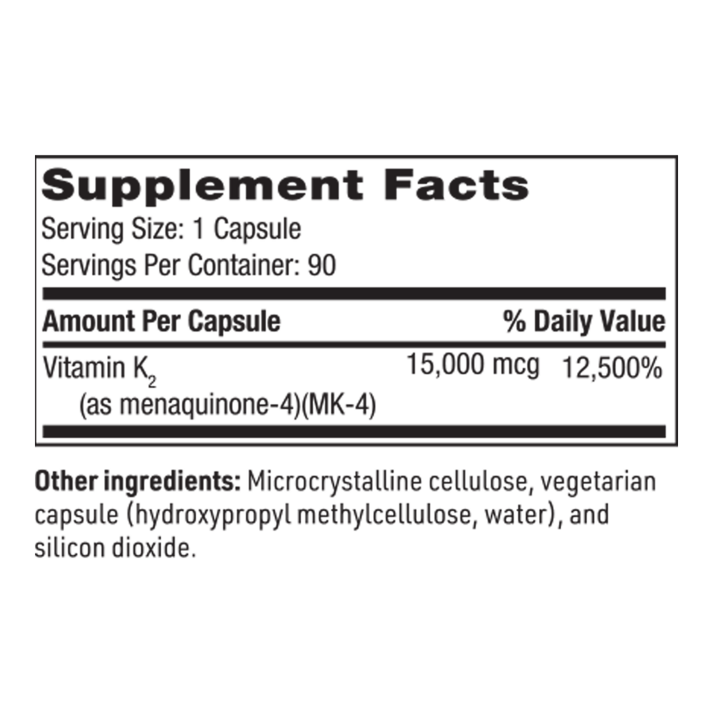 Ultra K2 Menaquinone-4 – High-Potency Vitamin K2 Support