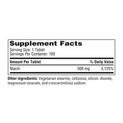 Niacin-SR 500 mg – Sustained-Release Vitamin B3