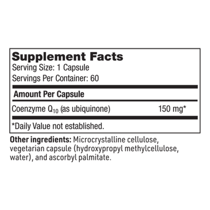 Coenzyme Q10 (150 mg) – Cellular & Heart Health Support
