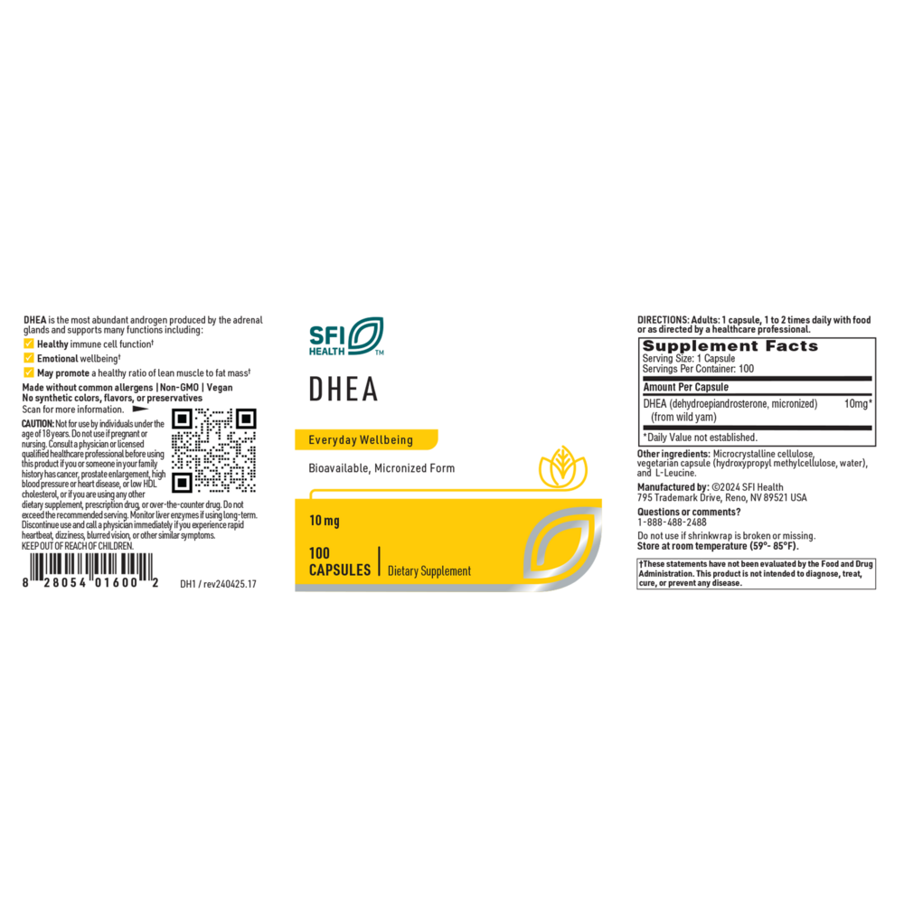 DHEA (10 mg) – Micronized Adrenal Support