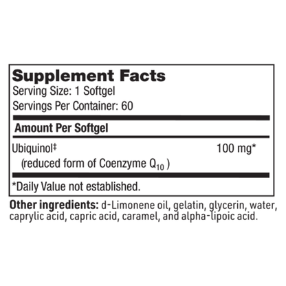 CoQH™ (100 mg) – Bioavailable Ubiquinol