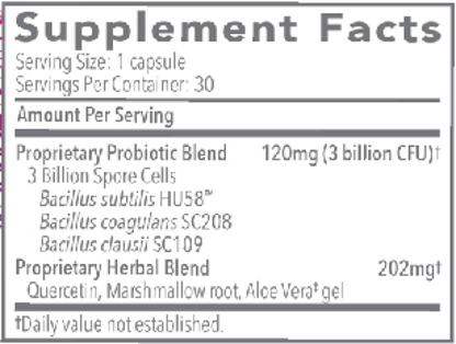 Proflora™4R – Spore-Based Probiotic & Herbal Formula (30 Capsules)