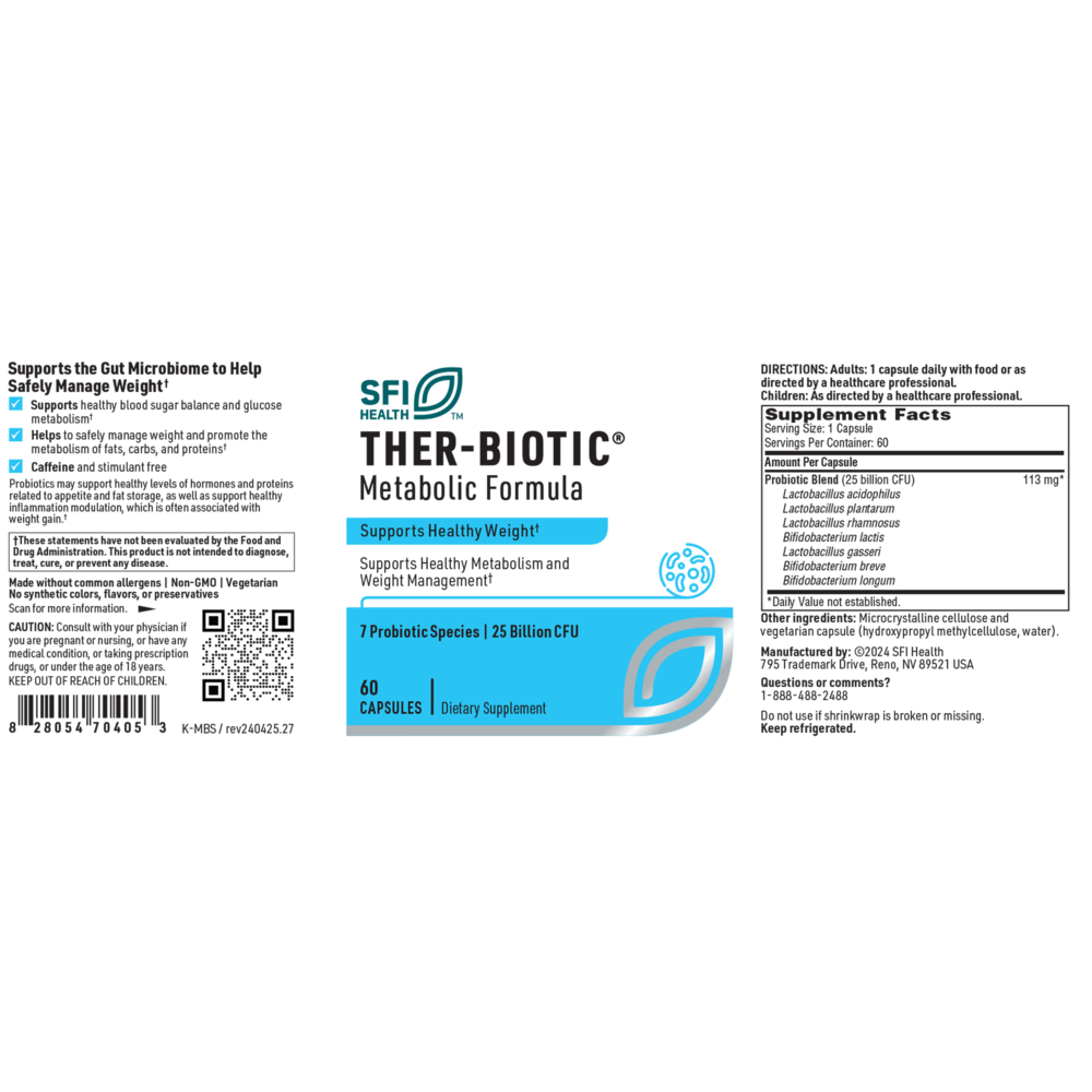 Ther-Biotic® Metabolic Formula – Probiotic for Weight Support