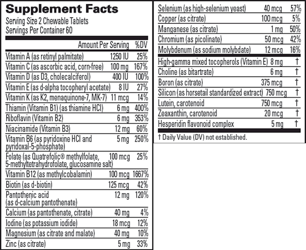 Kids’ NeuroVite Multivitamin Chewables – 120 Chewable Tablets