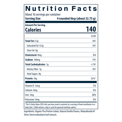 ProVeg Organic Pea Protein, Natural Vanilla (California Only)