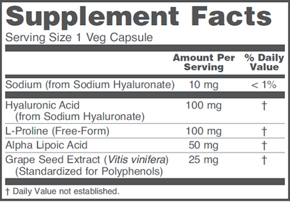Hyaluronic Acid 100mg with Co-factors