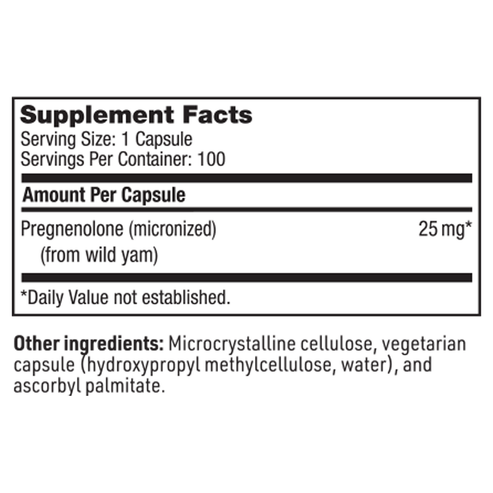Pregnenolone 25 mg – Neurosteroid & Hormonal Precursor Support