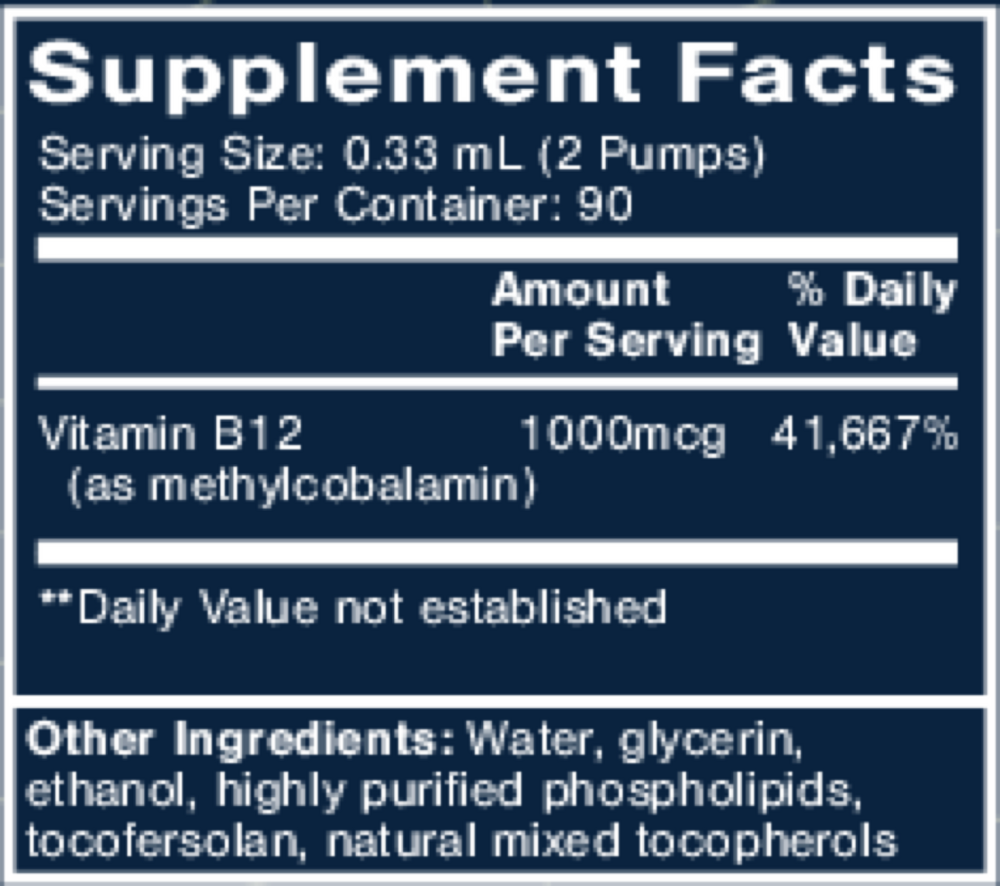 Methyl B-12 – 1000 mcg Liposomal B12