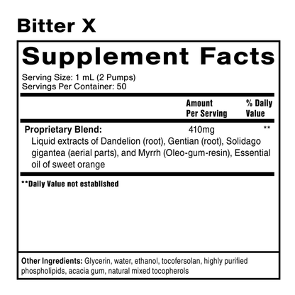 Bitter X 50 mL – Liposomal Bile Flow & Detox Support