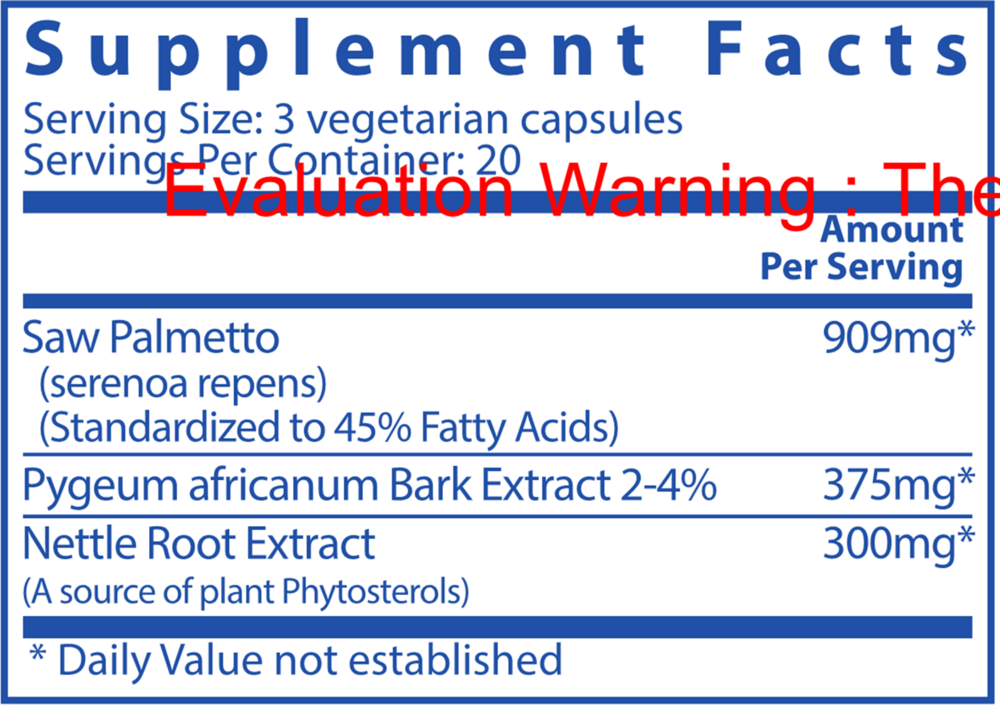 Saw Palmetto Pygeum Nettle Root