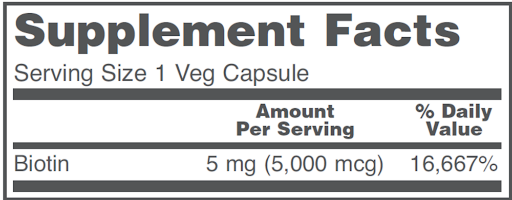 Biotin 5000mcg