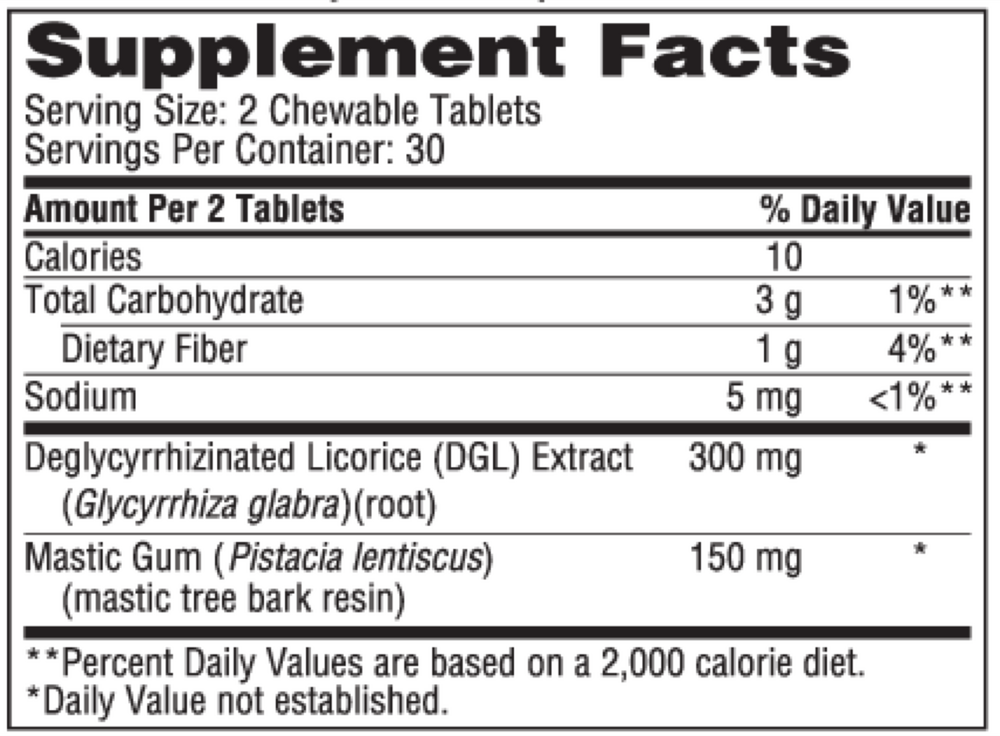 Mastic Gum/DGL – Digestive Support Chewables