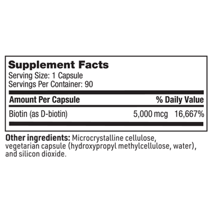 BTN Biotin 5,000 mcg – Hair, Skin & Metabolism Support