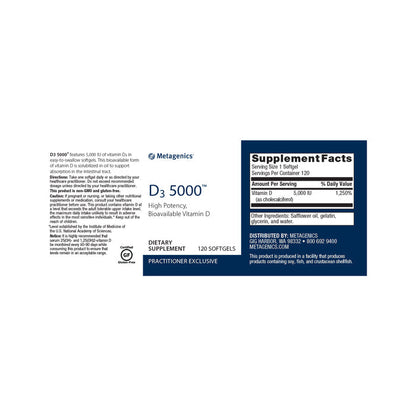 Vitamin d3 5000 iu - ROCK RIDGE PHARMACY