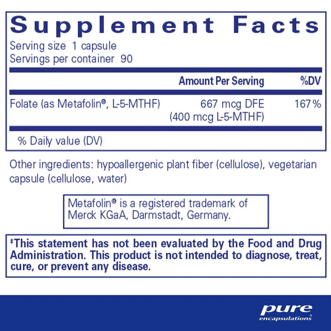Folate 400 mcg Supplement | Supports Cardiovascular & Neural Health
