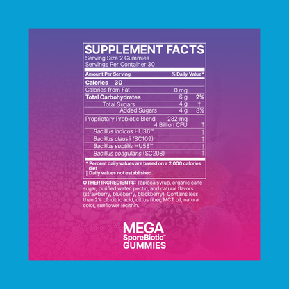 MegaSporeBiotic Gummies (60s - Spore-Based Probiotic Support