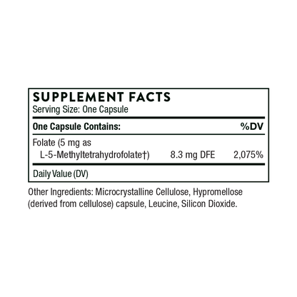 5-MTHF 5 mg - Advanced Methylation & Brain Health