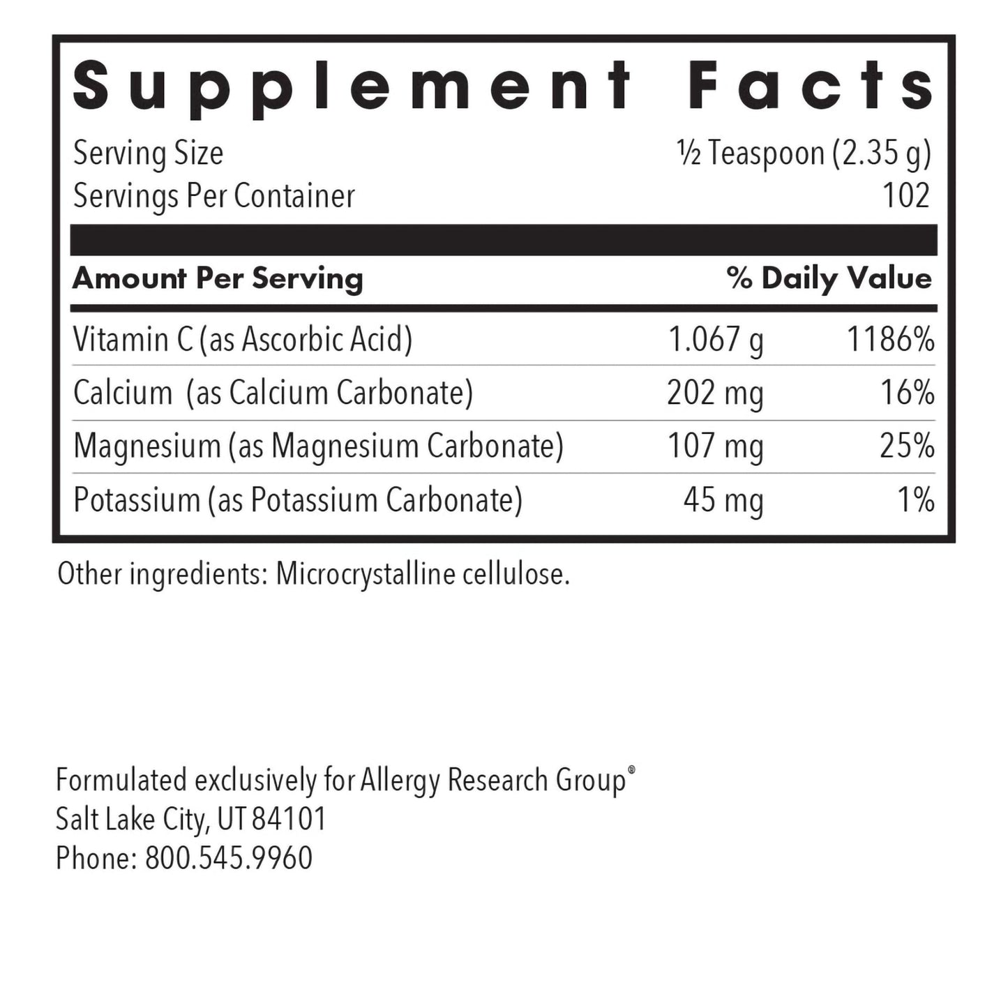 Buffered Vitamin C Powder – Gentle & Effective Immune Support