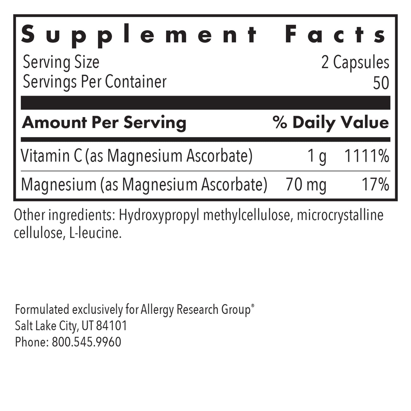 Magnesium Ascorbate – Gentle, Buffered Vitamin C Supplement