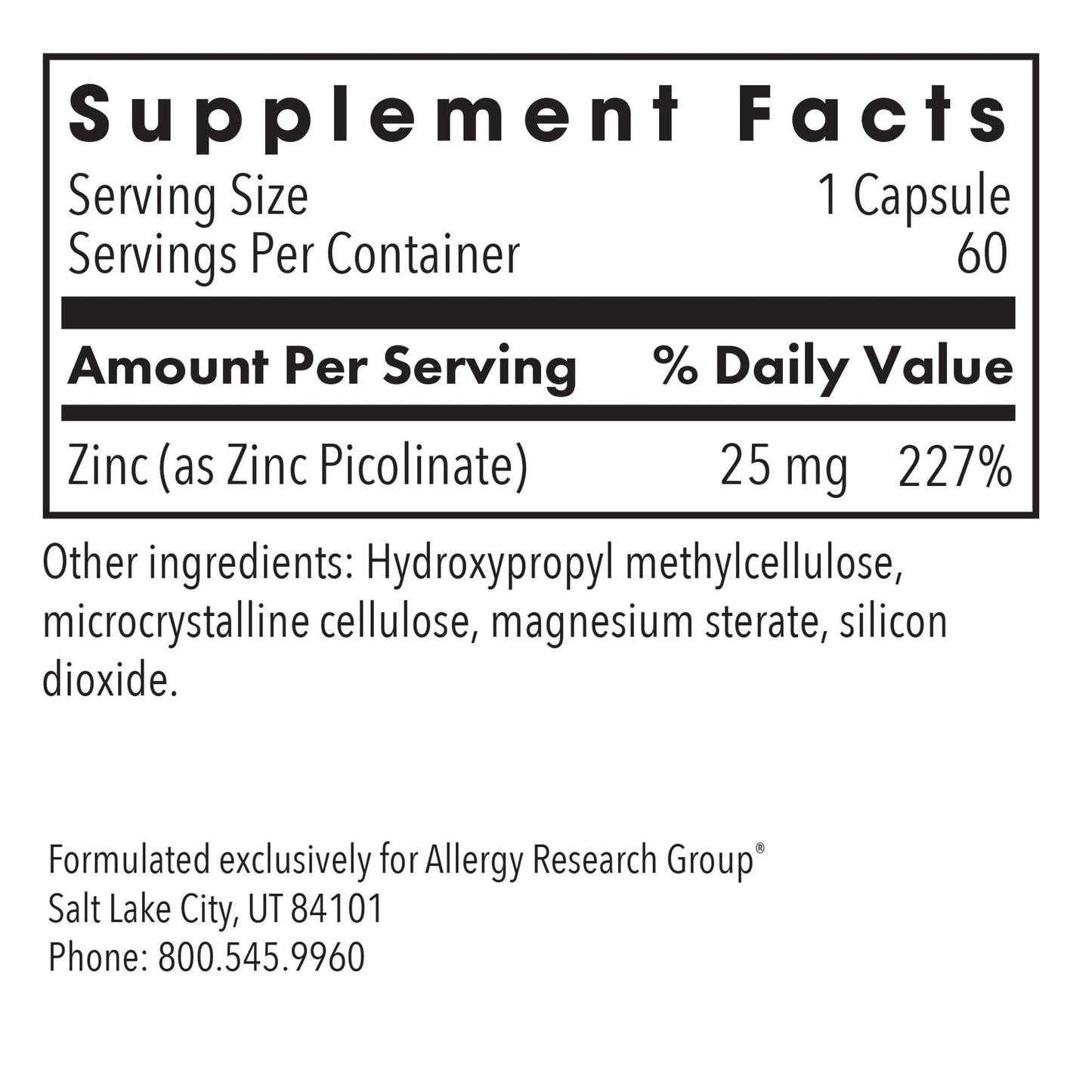 Zinc Picolinate – Antioxidant & Immune Support