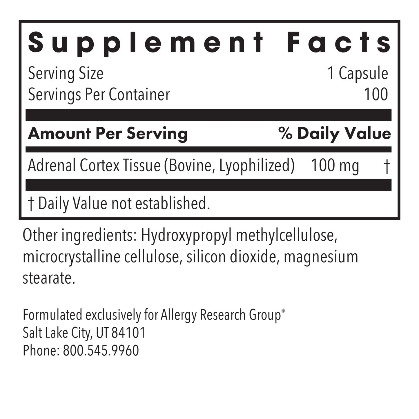 Adrenal Cortex Supplement – Targeted Adrenal Support