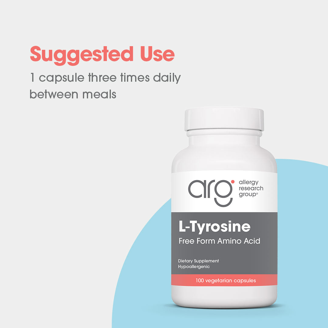 L-Tyrosine 500 mg – Supports Mood, Cognitive Function, and Thyroid Health