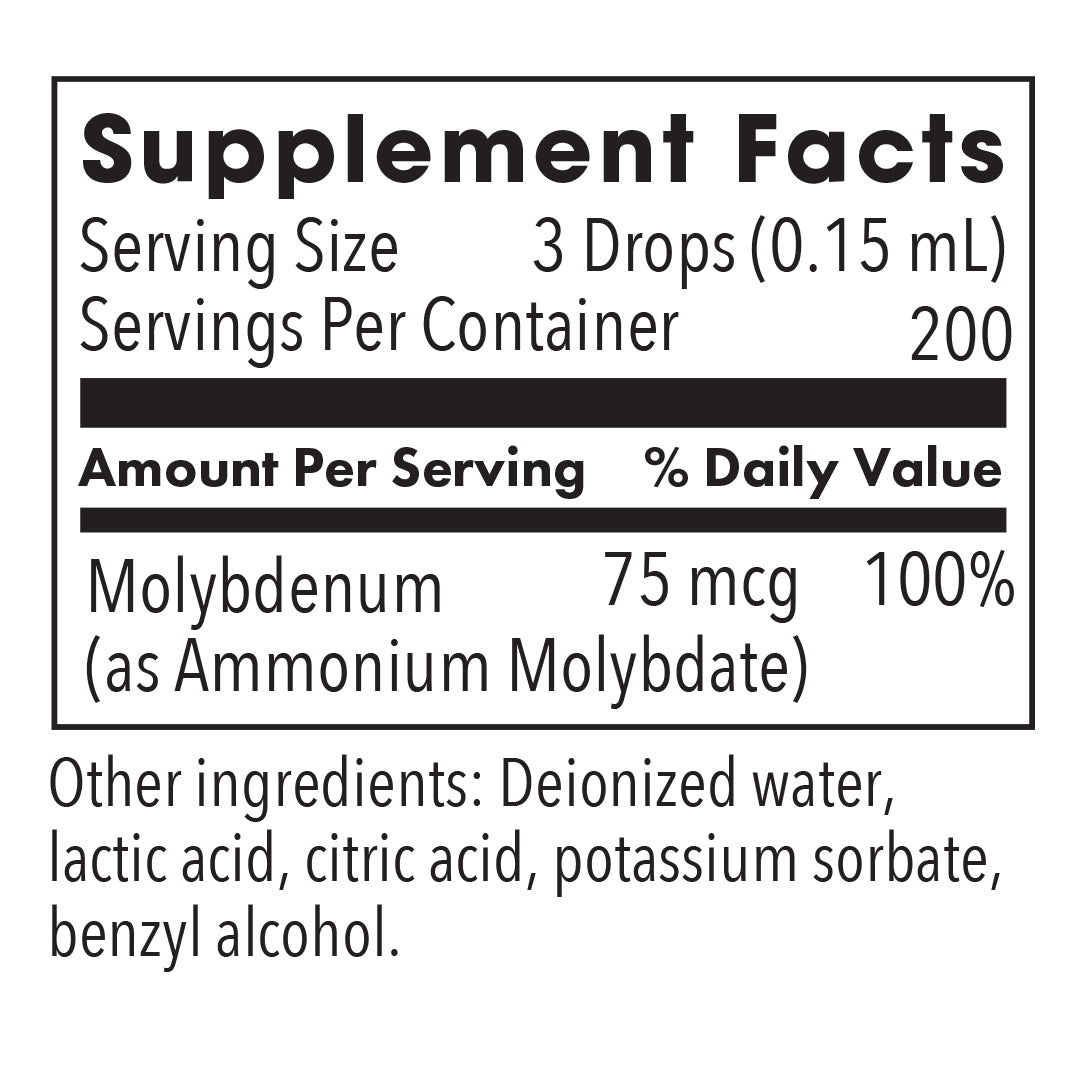 Liquid Molybdenum – Essential Mineral Support