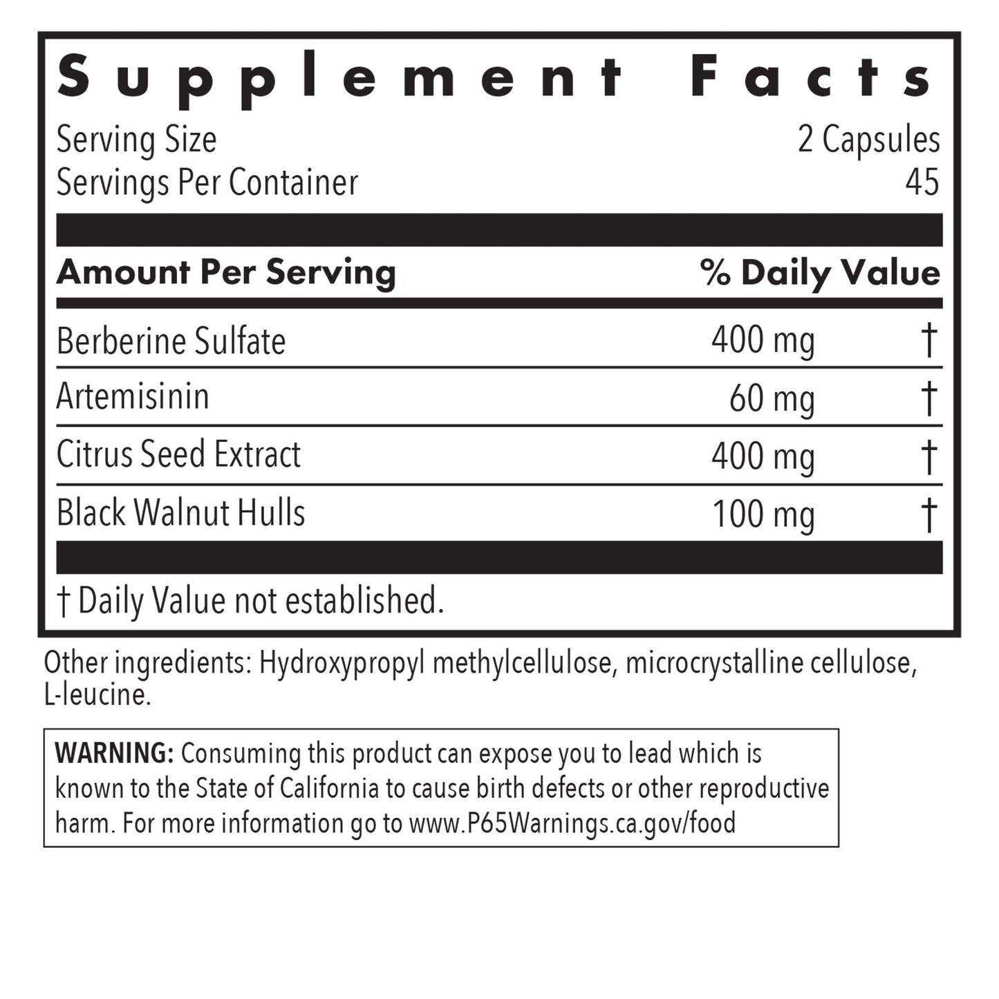 Tricycline® – Herbal Support Supplement with Berberine, Artemisinin, and Citrus Seed Extract