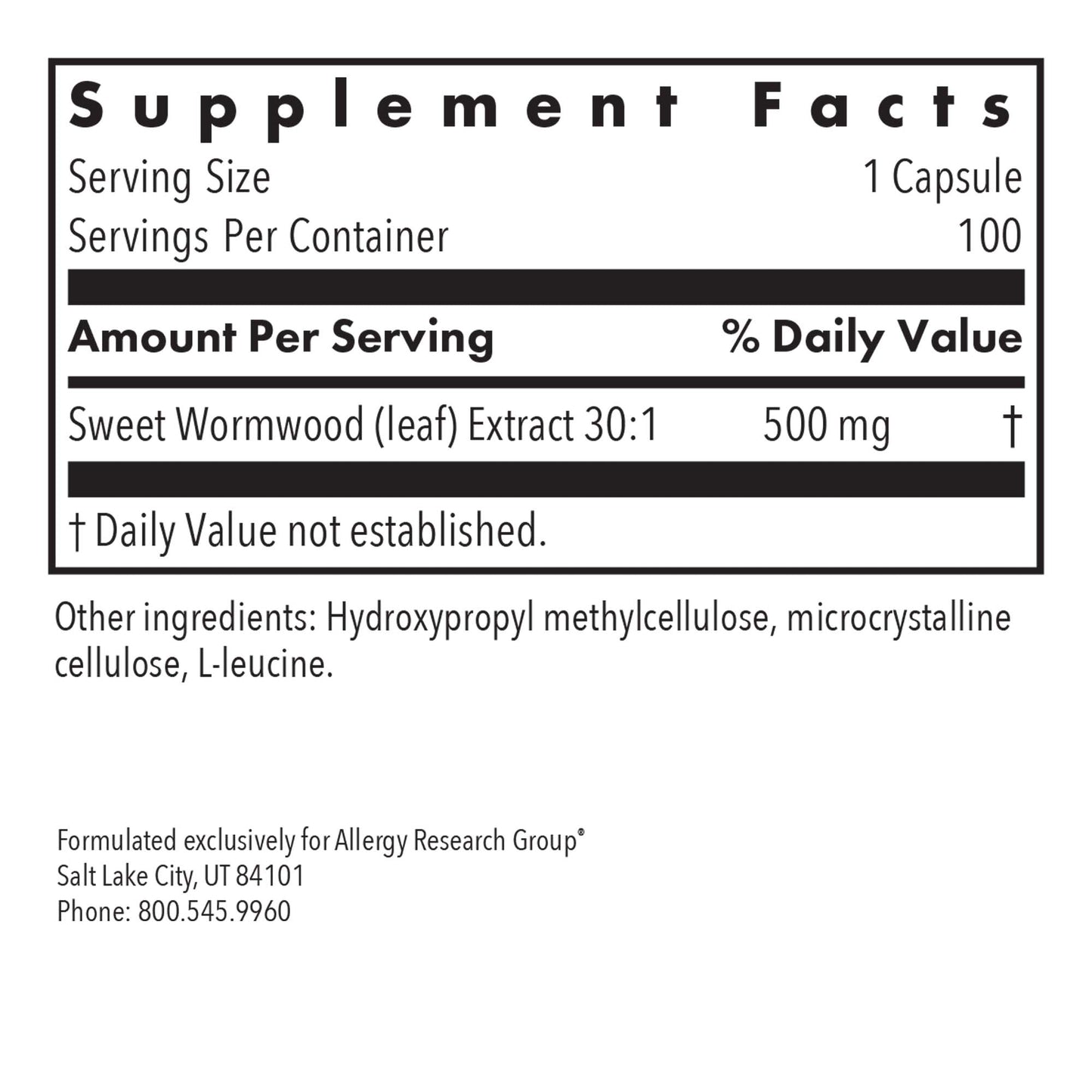 Artemisia – High-Potency Sweet Wormwood Extract
