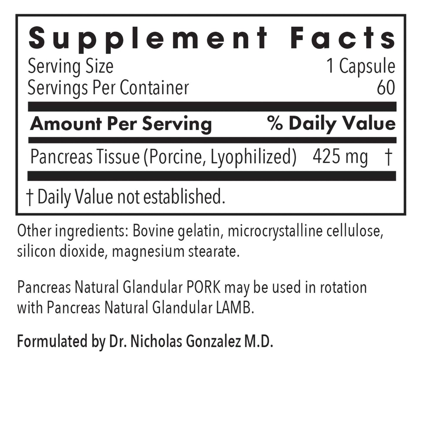 Pancreas Pork 60 Capsules – Digestive Health Support Supplement