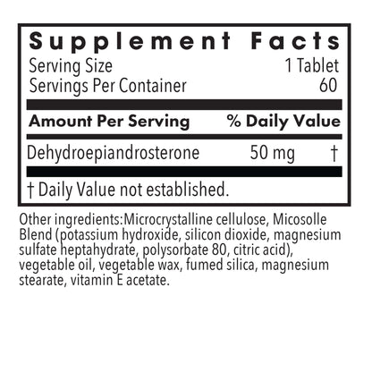 DHEA 50 mg – Plant-Sourced Micronized Supplement for Hormonal Support
