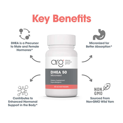DHEA 50 mg – Plant-Sourced Micronized Supplement for Hormonal Support