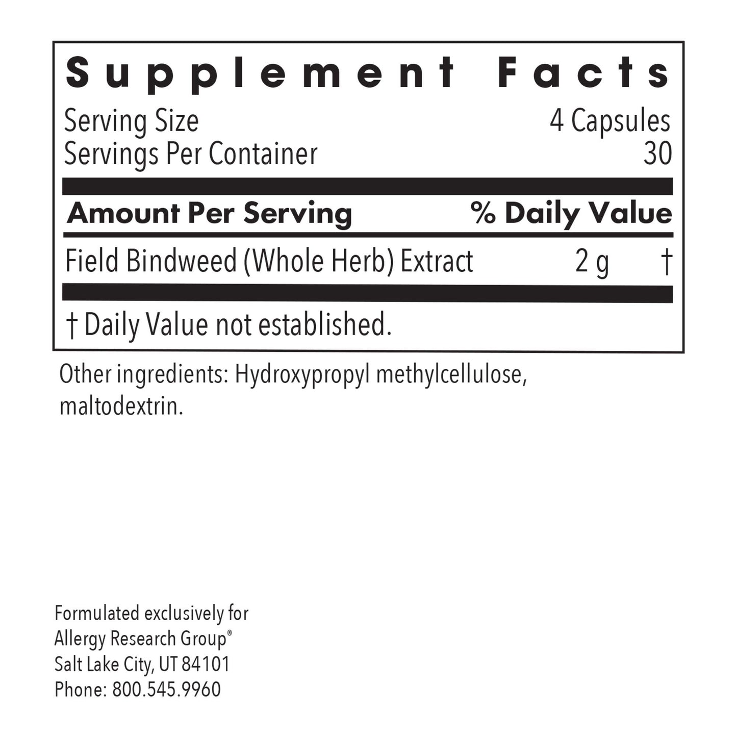 VascuStatin™ Formula – Bindweed Supplement for Vascular Health Support