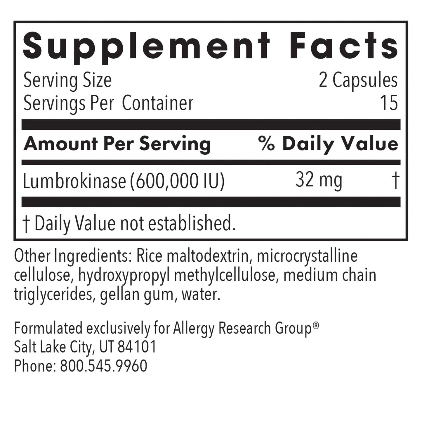 Lumbrokinase Delayed Release – Proteolytic Enzyme Supplement