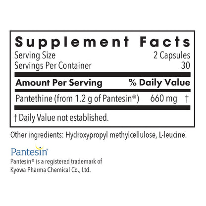 Pantethine – Pantothenic Acid (Vitamin B5) Supplement