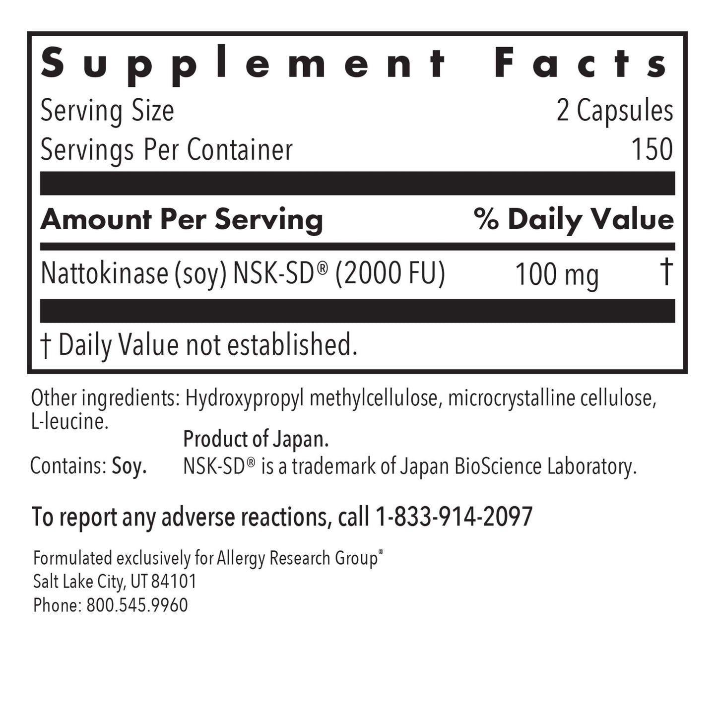 Nattokinase 50 mg NSK-SD® – Premium Heart Health Support