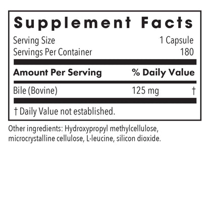 Ox Bile 125 mg Supplement – Liver & Digestion Support